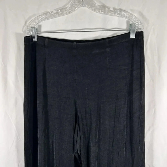 Chico's Pants Women's XL Black Pull On Soft Lightly Ribbed Stretchy - Picture 2 of 9